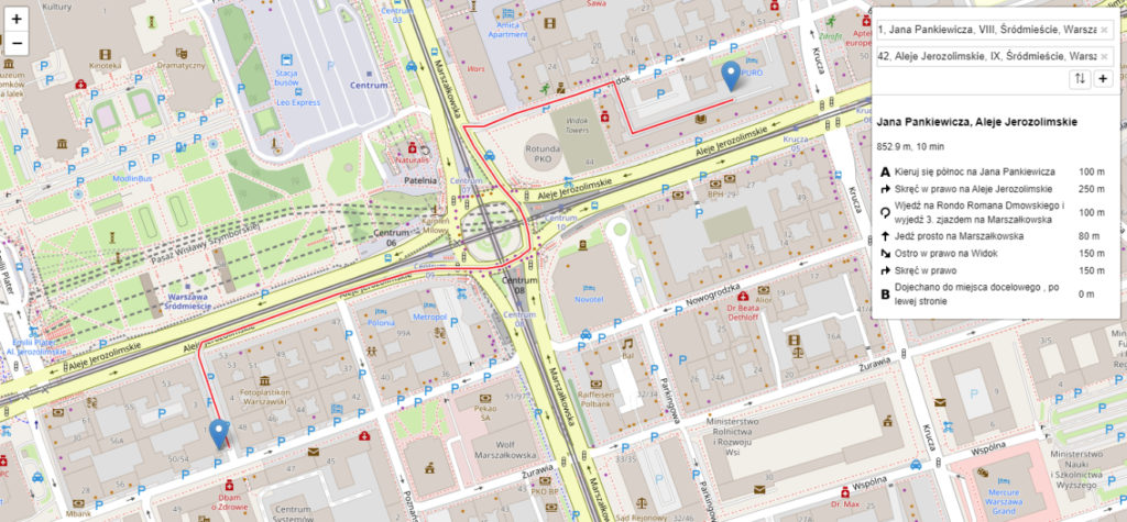 Jak do Open Street Map i Leaflet dodać routing - OSRM